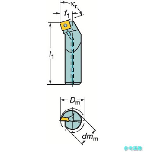 SANDVIK A16R-SSKCR09 コロターン107 ポジチップ用ボーリングバイト(210) 【1個】