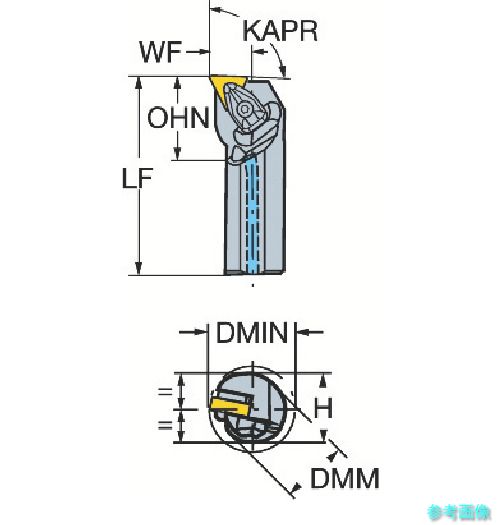SANDVIK A40T-DTFNR 22 コロターンRC ネガチップ用ボーリングバイト(410) 【1個】