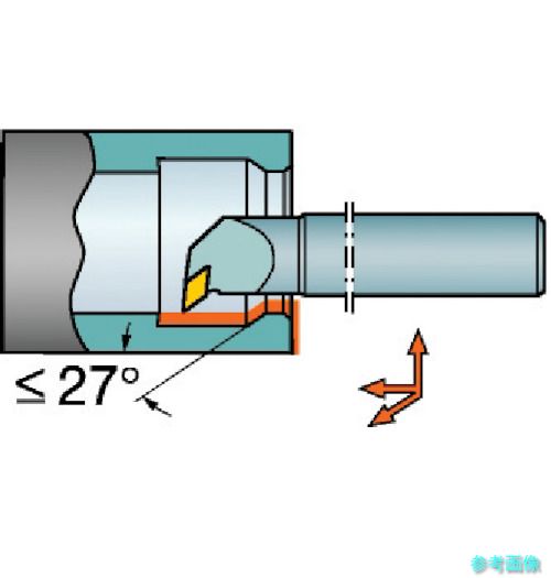 SANDVIK A40T-PDUNR 15 T-Max P ネガチップ用ボーリングバイト(210) 【1本】