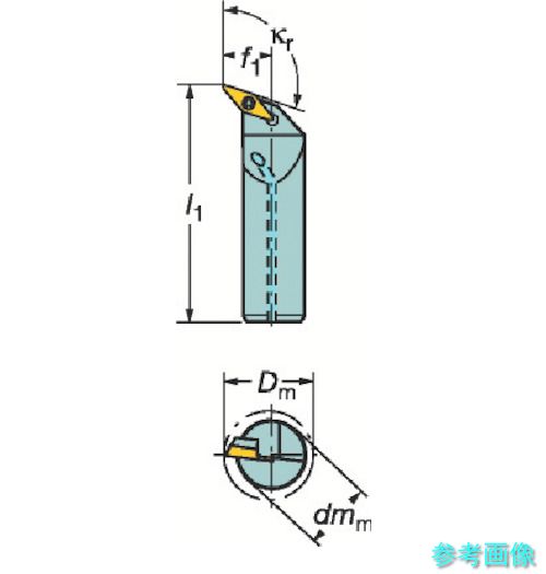 SANDVIK A20S-SVQBL 11-EB1 コロターン107 ポジチップ用ボーリングバイト(210) 【1個】