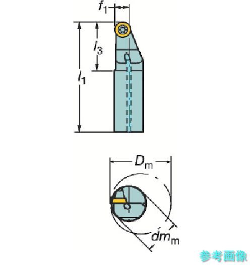 SANDVIK A20MSRXDL10R コロターン107 ポジチップ用ボーリングバイト(210) 【1本】