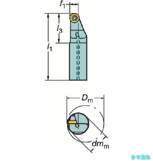 SANDVIK A20MSRXDR10R コロターン107 ポジチップ用ボーリングバイト(210) 【1本】