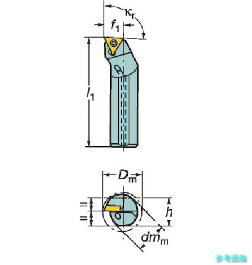 SANDVIK A25TSTFCL16 コロターン107 ポジチップ用ボーリングバイト(210) 【1本】