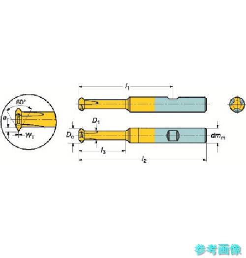 SANDVIK 326R08-B25100VM-TH(1025) コロミル326ソリッドエンドミル(730) 1025 【1個】