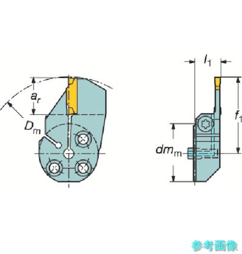 SANDVIK 570-40L123G18B コロターンSL コロカット1・2用突切り・溝入れ金モール(420) 【1個】
