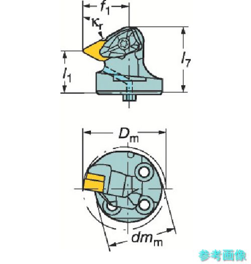 (SANDVIK) 570-DDXNR-32-11 コロターンSL コロターンRC用カッティングヘッド(410) 【1個】