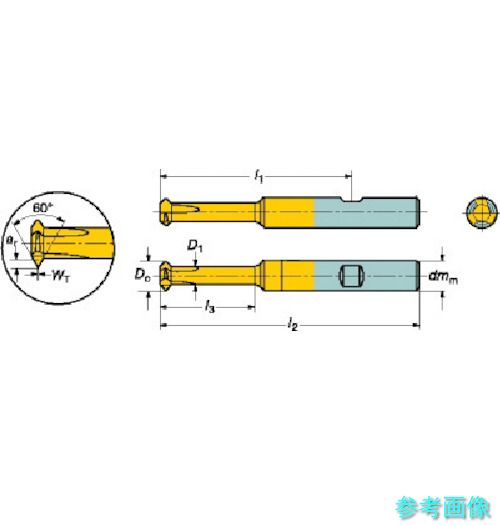 (SANDVIK) 326R08-B2502012-CH(1025) コロミル326ソリッドエンドミル(730) 1025 【1本】