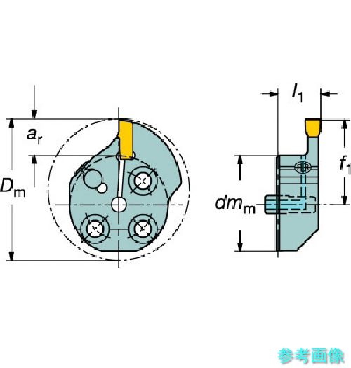 (SANDVIK) 570-32L151.21-20-25 コロターンSL T-Max Q-カット用カッティングヘッド(420) 【1個】