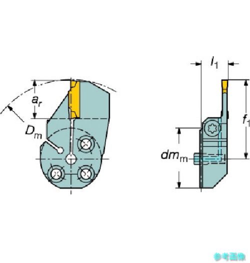 (SANDVIK) 570-32R123G13C コロターンSL コロカット1・2用突切り・溝入れブレード(420) 【1個】
