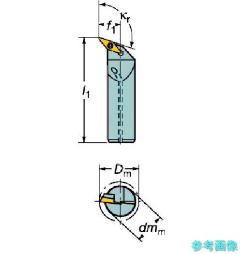 (SANDVIK) A25T-SVQBL 11-DB1 コロターン107 ポジ心付け用突き抜く働き口(210) 【1本】