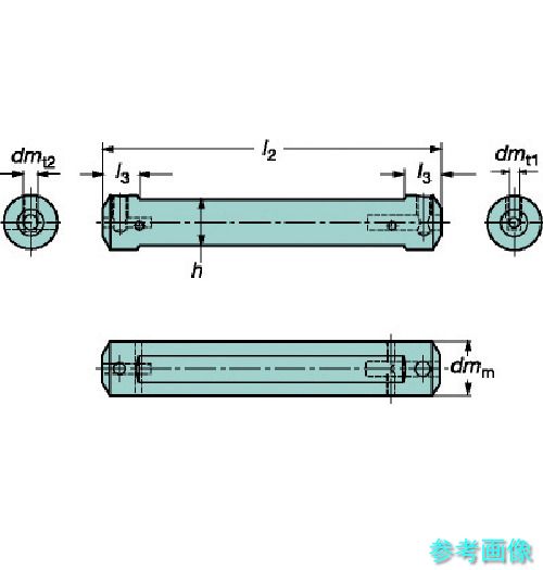 (SANDVIK) CXS-A22-06 円筒平取り付きシャンク コロターンXSアダプタ(425) 【1本】