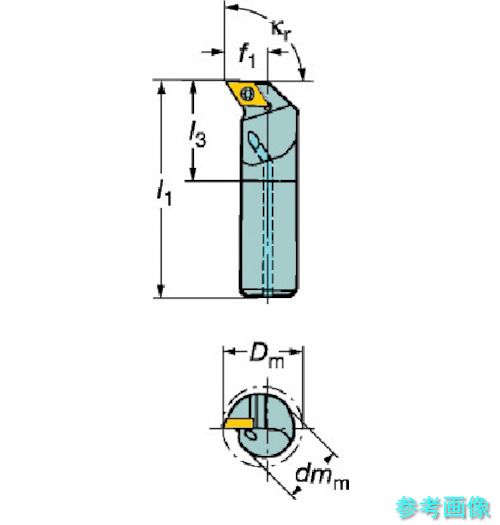 (SANDVIK) E12Q-SDUPR 07-ER コロターン111 口径用ポジ・働き口(480) 【1本】