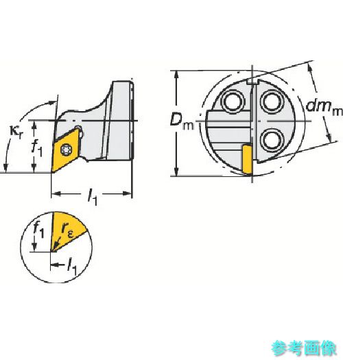 (SANDVIK) 570-SDUPR-20-07-EX コロターンSL コロターン111用切り立てる頭顱(410) 【1個】