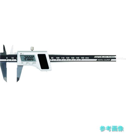 シンワ 19983 デジタルノギス 150mm ソーラーパネル付
