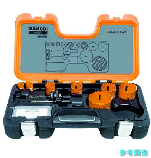 BAHCO 3834-SET-72 替刃式バイメタルホルソー セット 19、22、29、35、44、51、64mm 【1Ｓ(7本)】