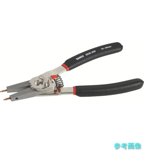 BAHCO 2928-200 穴・軸兼用スナップリングプライヤー 全長200mm 穴用適合リング10-51mm 軸用適合リング7-51mm