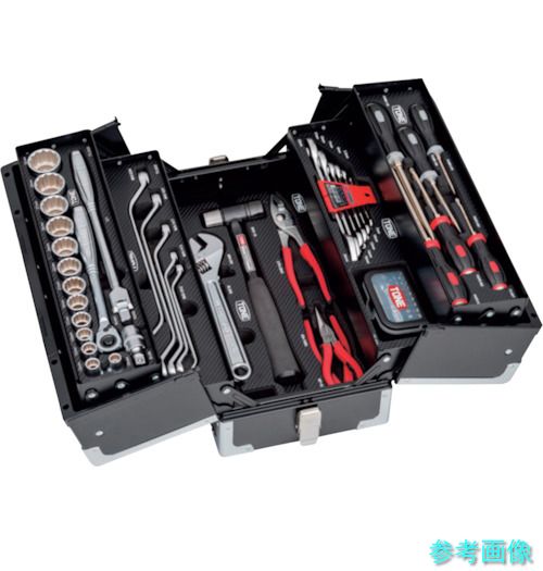 メーカー直送 (TONE) TSST43021BK 整備用工具セット ツールセット(マットブラック) 間口433×奥行220×高さ240mm 差込角12.7mm