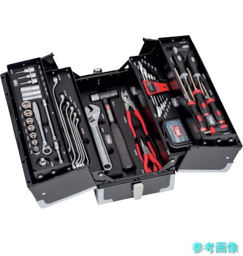 メーカー直送 (TONE) TSAT33021BK 整備用工具セット ツールセット(マットブラック) 間口433&times;奥行220&times;高さ240mm 差込角9.5mm｜イーキカイ　店