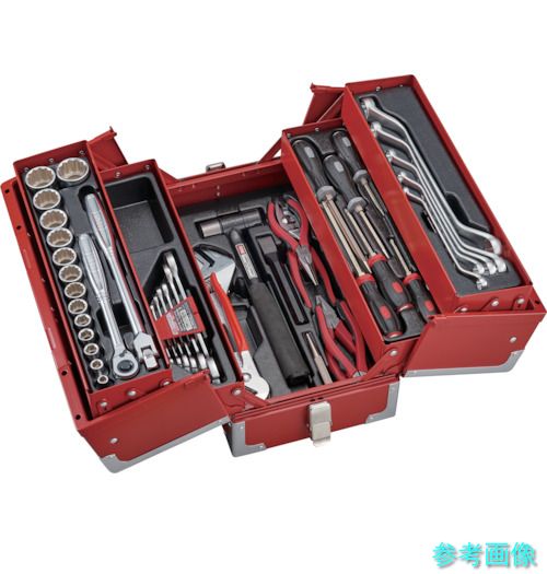 TONE TSS4331 確保用物の具仕掛ける 物の具仕掛ける(検査と修理用) 赤いこと 間口433×奥ふかさ220×高さ240粍 DIY・工具-花・ガーデン・DIY-工具セット