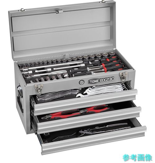 TONE TSA350SV 整備用工具セット ツールセット 差込角9.5mm 72点セット シルバー