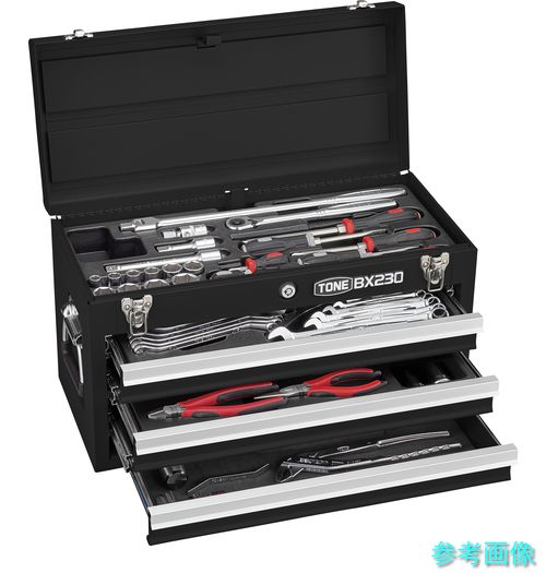 TONE TSA450BK 整備用工具セット ツールセット 差込角12.7mm 58点セット マットブラック
