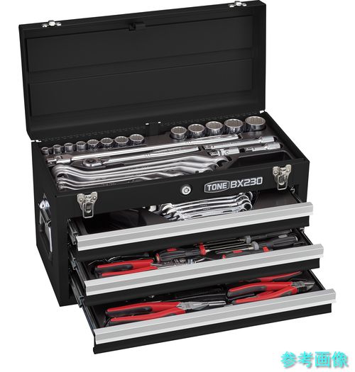 TONE TSS450BK 保全用手道具仕掛ける 物の具仕掛ける 差込角12.7粍 62点仕掛ける 引っ敷き黒いこと