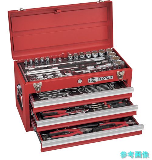 メーカー直送 (TONE) TSXT95022 整備用工具セット ツールセット(レッド) 間口508×奥行232×高さ302mm