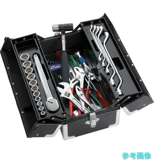 TONE TSS460BK 整備用工具セット TSS460ツールセット マットブラック 間口433&times;奥行220&times;高さ195mm｜イーキカイ　店