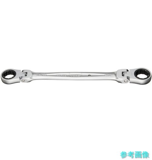 TONE RMFWB-2224 コンビネーションラチェットレンチ 両首振ラチェットめがねレンチ インチサイズ 全長267mm