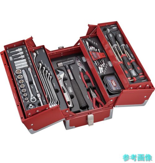 TONE TSAT330 整備用工具セット ツールセット(レッド仕様) 間口433×奥行220×高さ240mm 42,502円