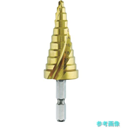 TOP ESD-422SG 電動ドリル用六角シャンクスパイラルステップドリル ゴールドタイプ｜イーキカイ　店
