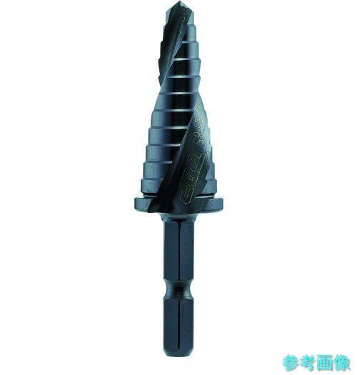 TOP ESD-616S 電動せん孔機用六角シャンクスパイラルステップドリル 11段 穴あけ大きさΦ6~16