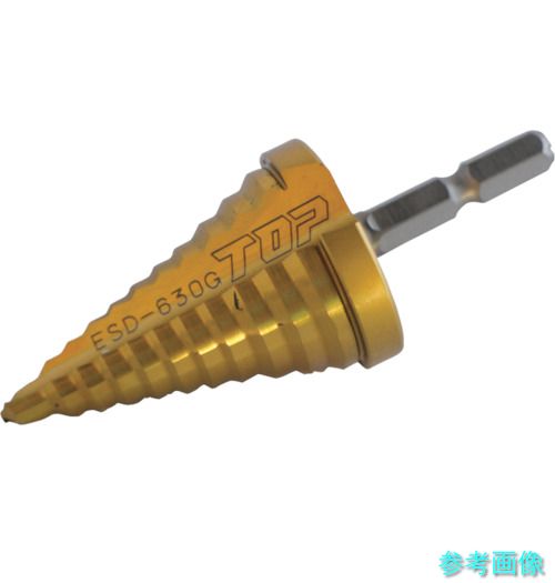 TOP ESD-630G 電動ドリル用ステップドリル 11段 6~30mm ゴールドタイプ