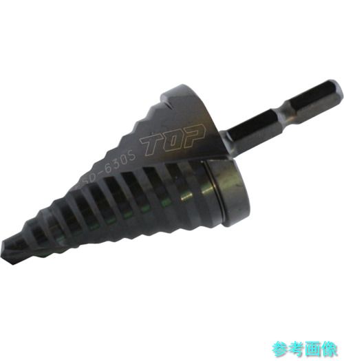 TOP ESD-630S 電動ドリル用六角シャンクスパイラルステップドリル 11段 穴あけ寸法Φ6~30