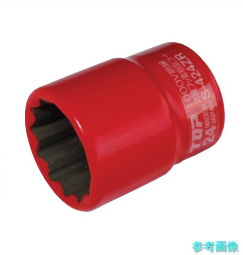 (TOP) S-324ZR 絶縁ソケット 差込角9.5mm 対辺24mm