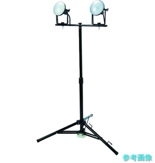 TRUSCO RTLE-210EP-SK2 LED写真用照明 DELKURO 三脚架手合い 2灯 20W 10m 地べた付 2芯3芯両用手合い