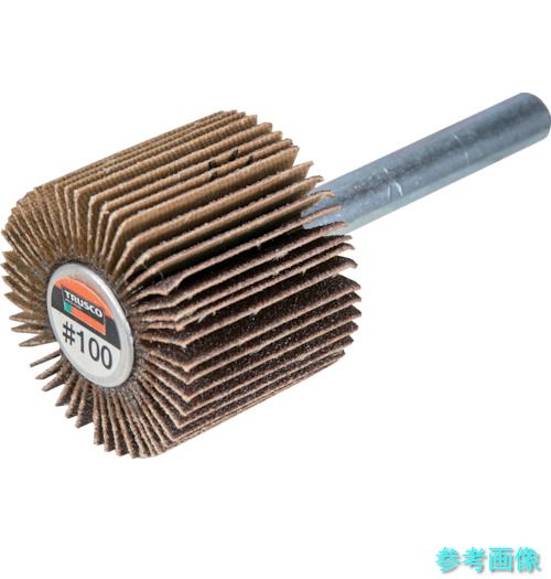 TRUSCO UF1025 フラップホイール 外径100X幅25X軸径6 (5個入) ＃40 40＃ 【1箱(5個)】