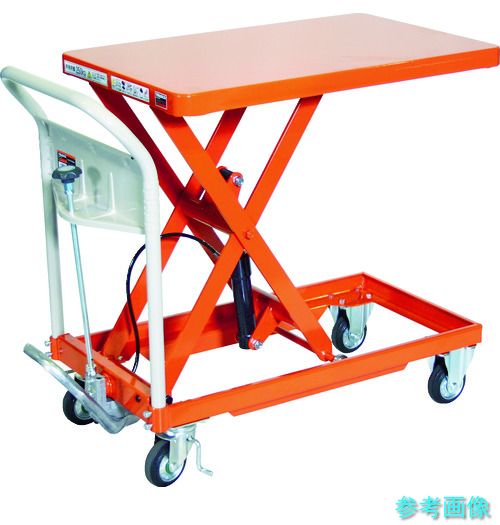 《人間宅送りとどける不可》 TRUSCO HLFA-S250 ハンドリフタ 250kg 500X800 オレンジ色