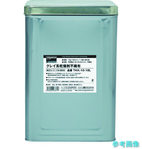 メーカー直送 (TRUSCO) TKK-300-18L クレイ系乾燥剤不織布 300g 30個入 1斗缶 【1缶(30個)】