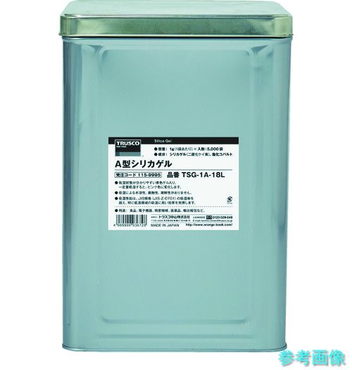 メーカー直送 (TRUSCO) TSG-10A-18L A型シリカゲル 10g 吸湿・使い捨て型 800個入 コバルト入 1斗缶 【1缶(800個)】