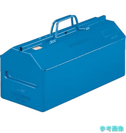 TRUSCO L-530-B 山型中皿付手道具箱 533X212X260 青色