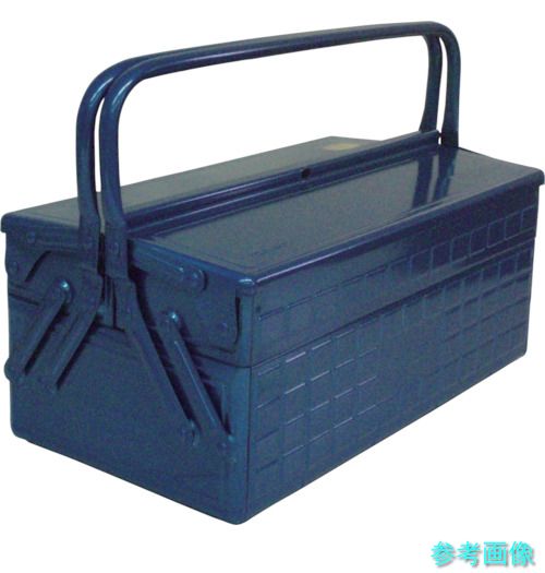 TRUSCO GL-410-B 2段式工具箱 412X220X289 ブルー