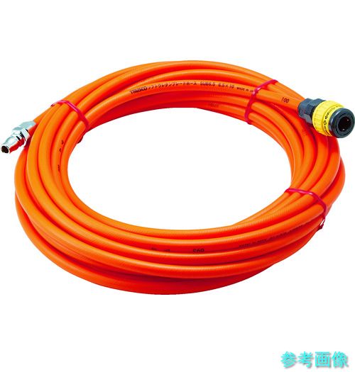 TRUSCO SUB-6.5-30A ソフトウレタンブレードホース 6.5X10粍 カップリング付
