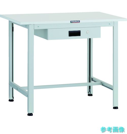 製造業者直送(北海道・沖縄・離島は除く) (TRUSCO) AO-0960UDK1 軽掛け目やり方台(200kg)AO型 900X600XH740 薄型1段引出付 白いこと色
