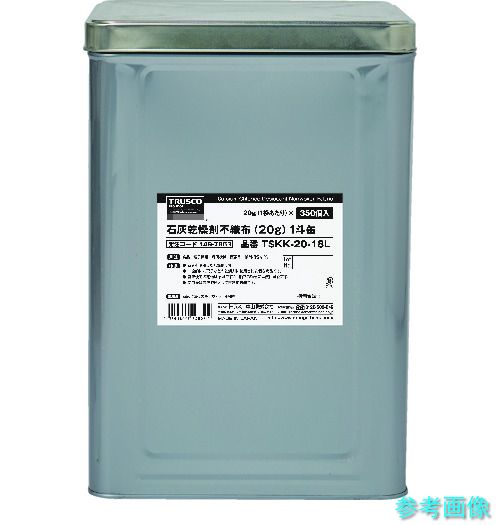 メーカー直送 (TRUSCO) TSKK-20-18L 石灰乾燥剤 (耐水、耐油包装) 20g 350個入 1斗缶 【1缶(350個)】