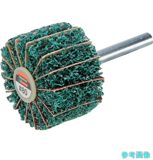 TRUSCO FM6025-80 ナイロンミックスホイール 外径60X厚25X軸6 80♯(5個入) 【1箱(5個)】