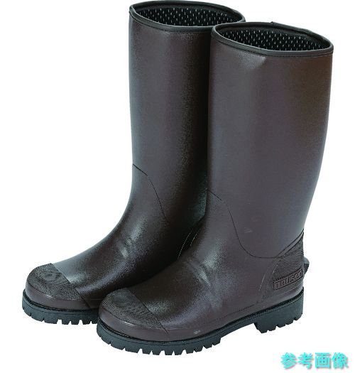 TRUSCO TR100MU-BR-L 防寒レインブーツ ブラウン L