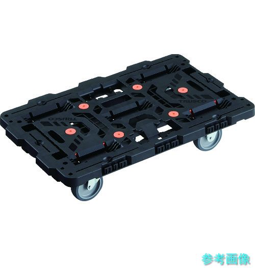TRUSCO BT700J3-E100 連結式樹脂製平台車 ビートル 700X450 自在3輪