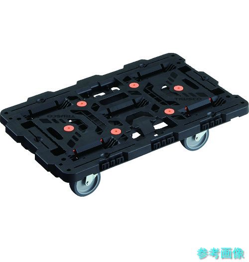 TRUSCO BT700J5-E100 連結式樹脂製平台車 ビートル 700X450 自在5輪