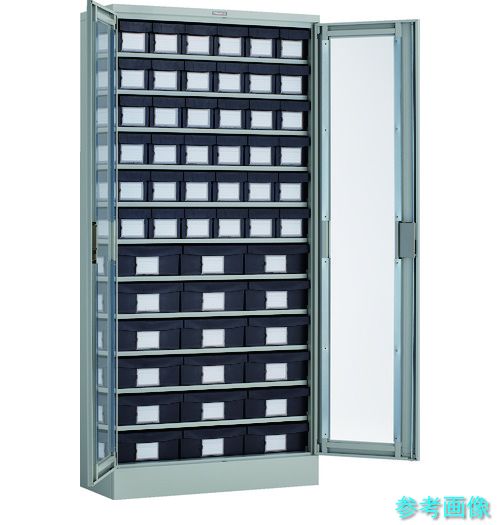 TRUSCO TD611L-36S18L コンテナラックケース バンラックケース L型 両開き扉 導電引出小X36個 大X18個 H1790｜イーキカイ　店